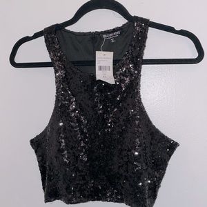 Sequin crop top